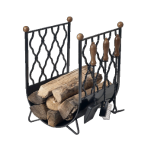Holzkorb mit Besteck